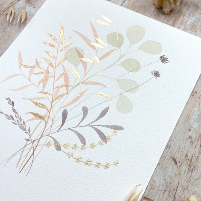 Tutorial painting modern botanicals
