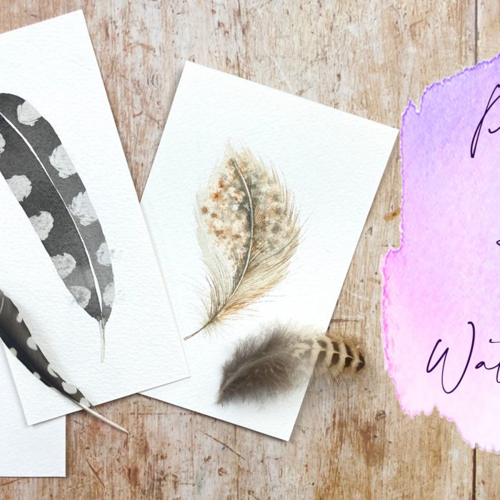 Painting real feathers