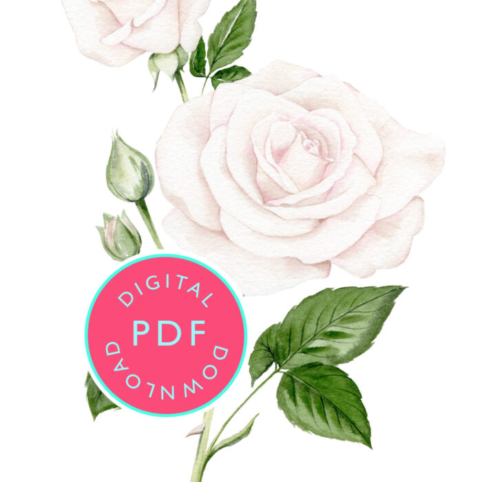 Watercolour Rose Tutorial PDF