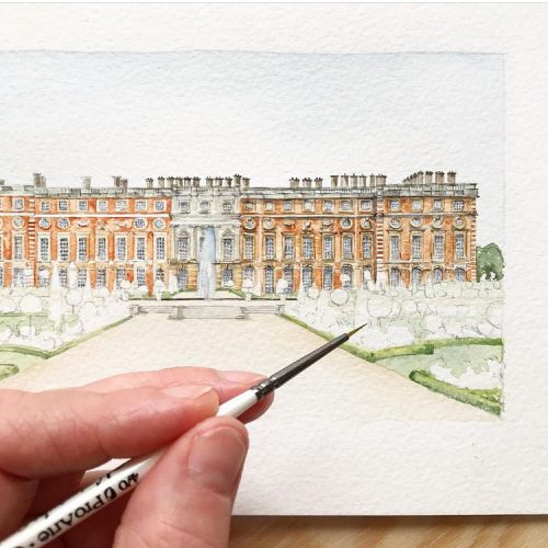 Commissioned Artwork, commissioned watercolour, home portrait