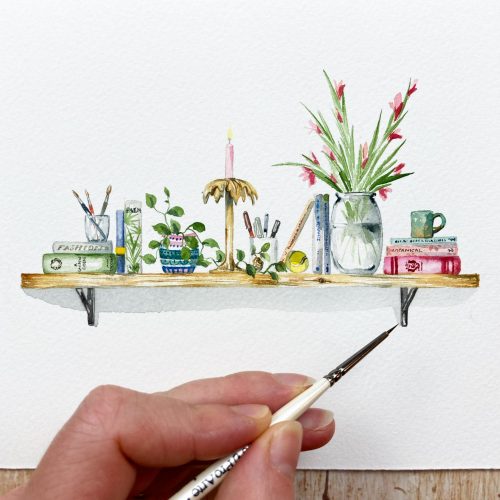 Commissioned Artwork, commissioned watercolour, home portrait